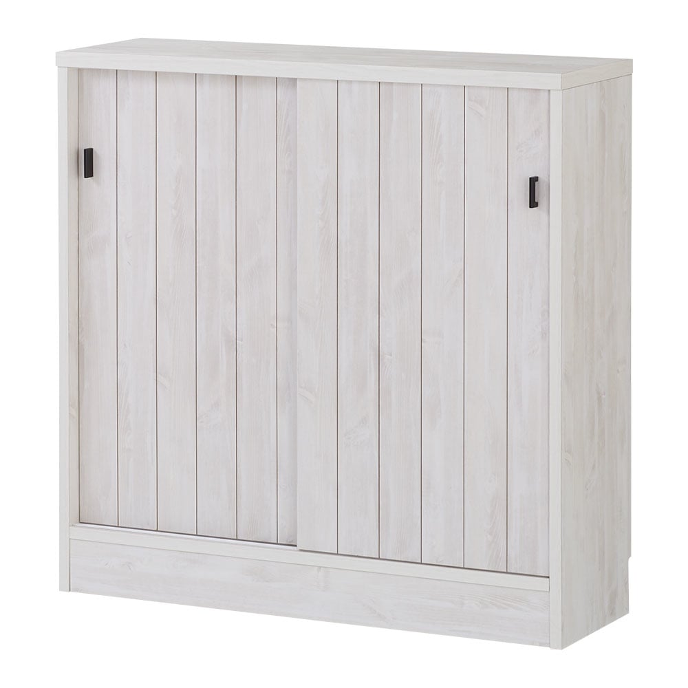 ヴィンテージ調ホワイト木目カウンター下収納庫 幅90cm高さ90cm 通販