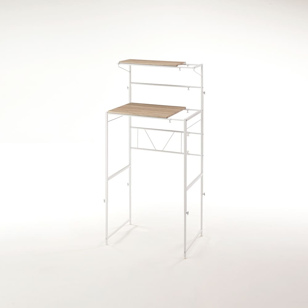 天井が低くても置けるカフェスタイルランドリーラック 棚2段 高さ143