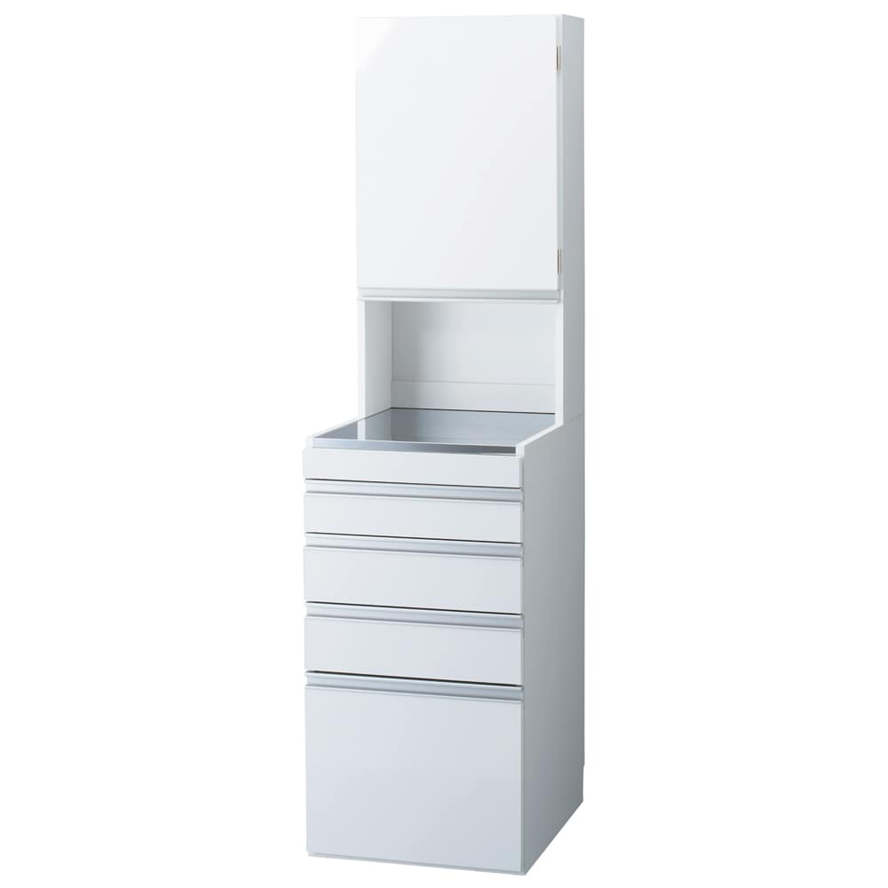 幅45奥行55高さ170cm］ダブルステンレス天板隙間収納庫 日本製 光沢