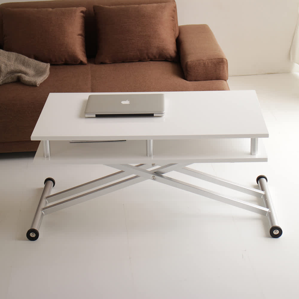 棚付き昇降式テーブル 幅102（天板90）cm 通販 - ディノス