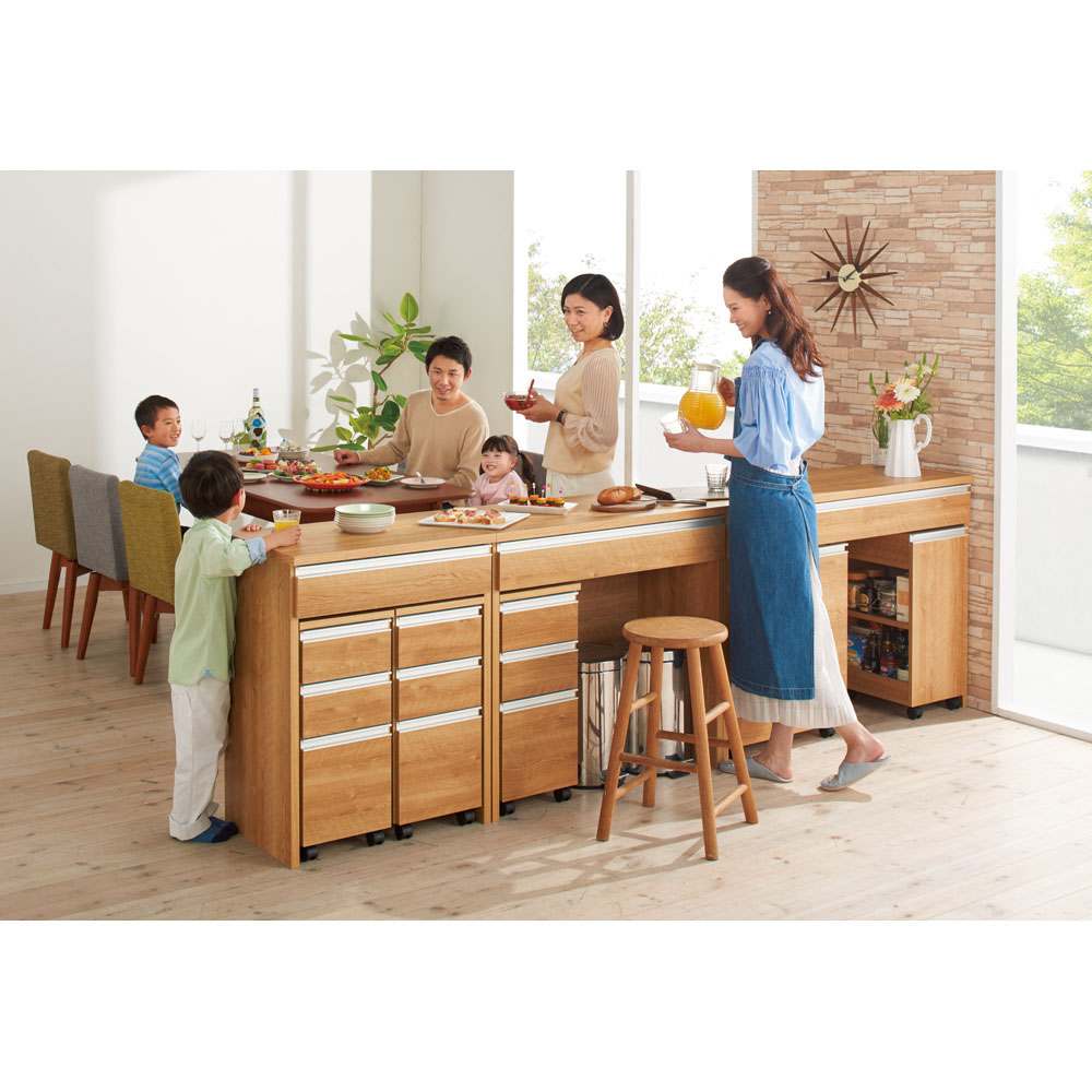 間仕切りキッチンカウンター ワゴン 幅54cm 通販 - ディノス