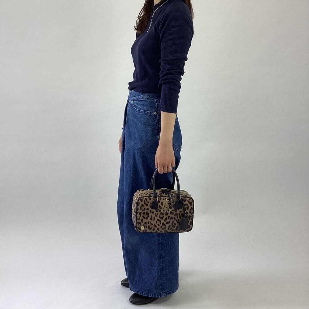 A.D.M.J.／アクセソワ・ドゥ・マドモワゼル レオパード柄ボストン