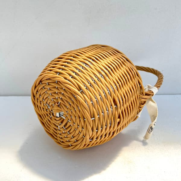 園芸ネット本店｜PPラタンバスケット丸型S・ナチュラル幅18.5cm（3182