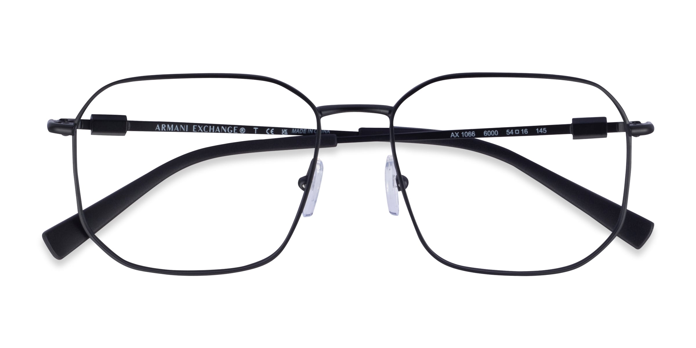 Armani Exchange AX1066 - Geometric Matte Black Frame Eyeglasses