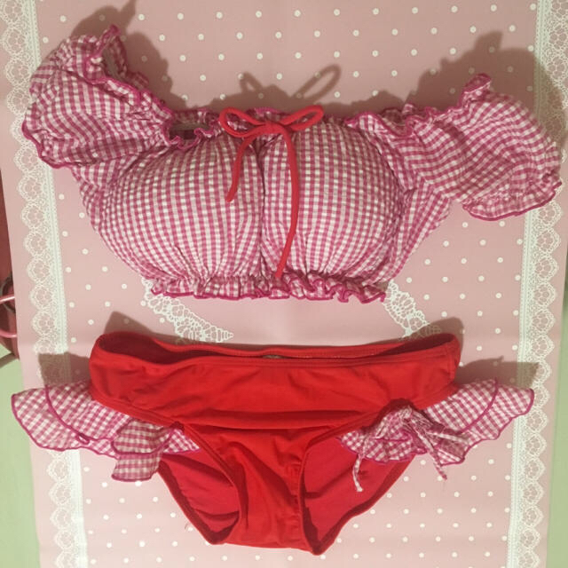 LIZ LISA - 水着 ギンガムチェック 赤の通販 by メル's shop｜リズリサ