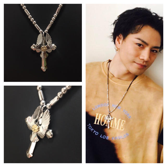 三代目登坂広臣着タイプ イーグルクロスパイプネックレス ゴローズ好き