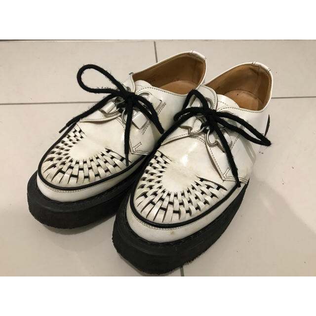 GEORGE COX - 英国製 ジョージコックス ラバーソール ギブソン 白黒