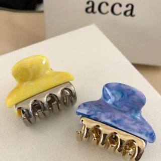 acca（バレッタ/ヘアクリップ ・ ブルー・ネイビー/青色系）のフリマ