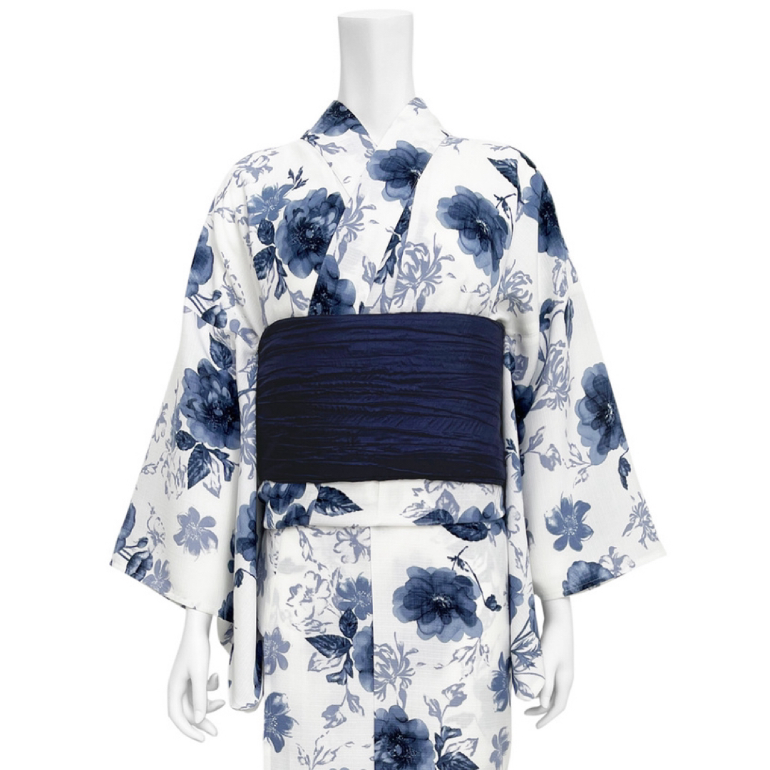 GRL - GRL 花柄浴衣 帯セット ブルー 水彩 モダン 古典 夏 yukata 新品