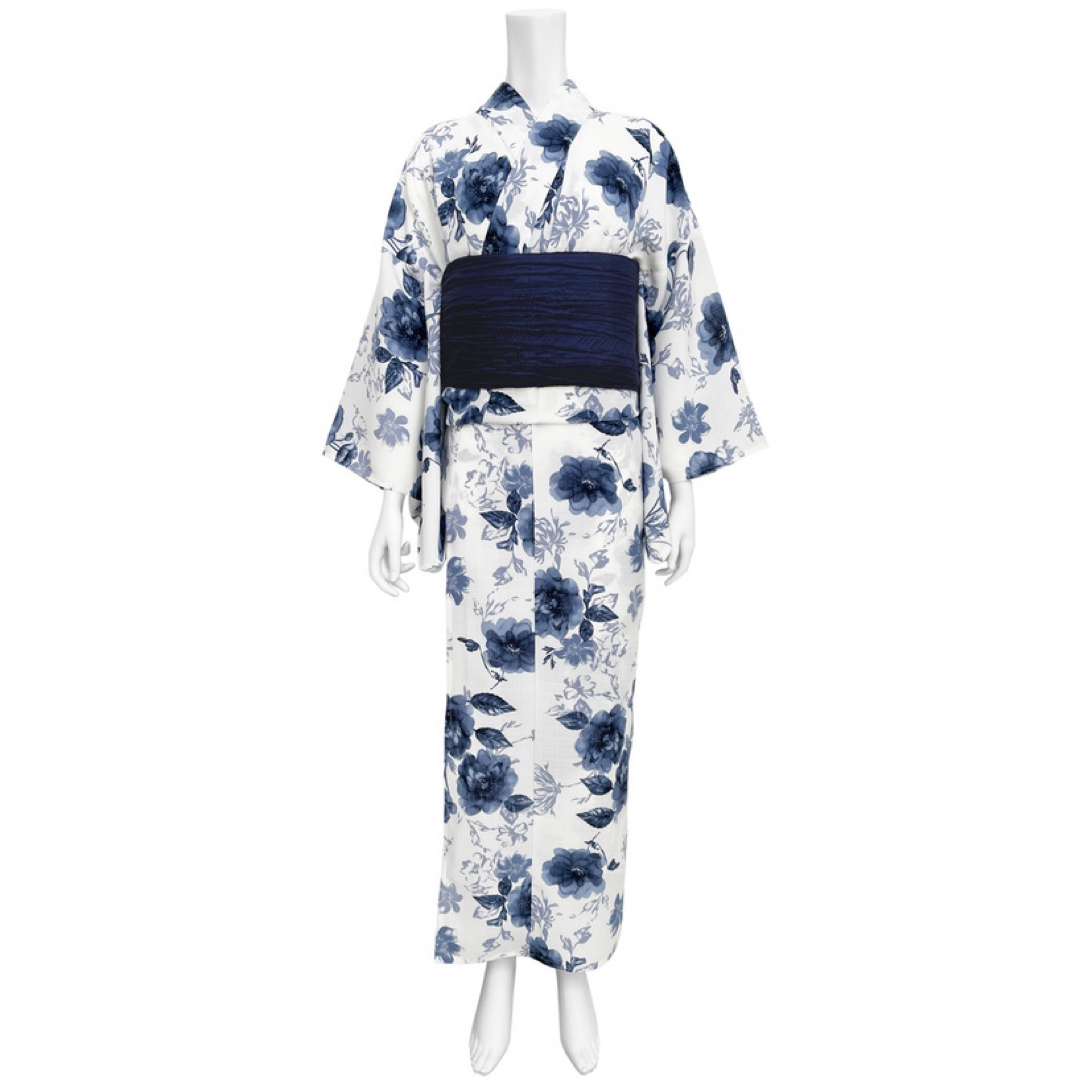 GRL - GRL 花柄浴衣 帯セット ブルー 水彩 モダン 古典 夏 yukata 新品