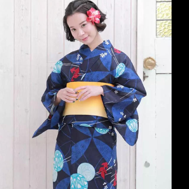 浴衣 金魚 紺の通販 by ねこ shop｜ラクマ