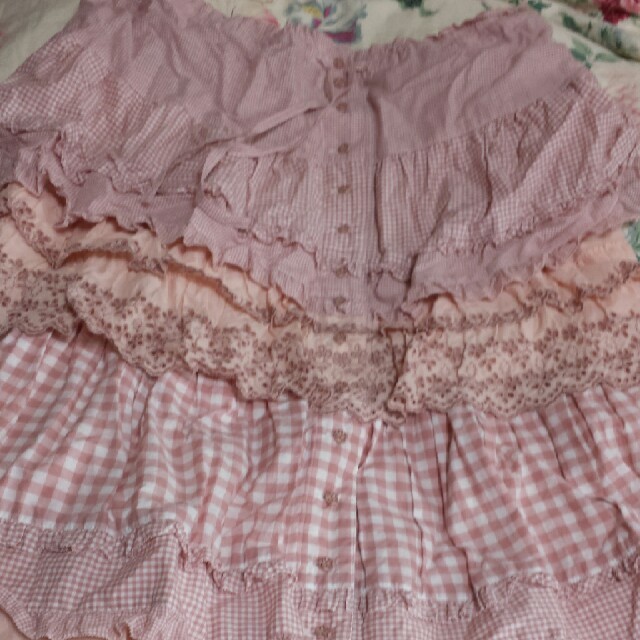 PINK HOUSE - ピンクハウス☆ギンガムチェックスカートの通販 by