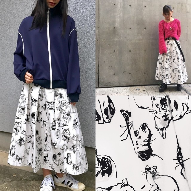 Lois CRAYON - アンドエルシー猫柄スカートの通販 by あいら's shop