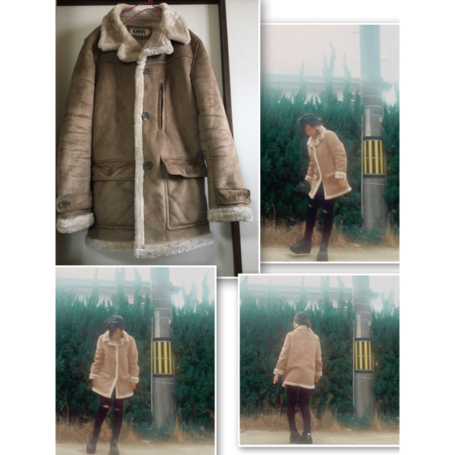 Kansai Yamamoto - used 90'S KANSAI JEANS フェイクムートンコートの