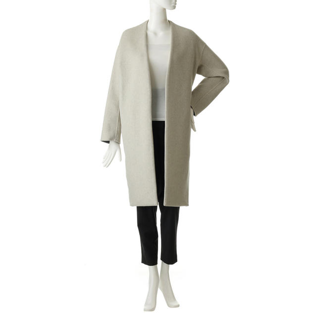 ENFOLD - エンフォルド ENFOLD ウール リバー ノーカラー コートの通販