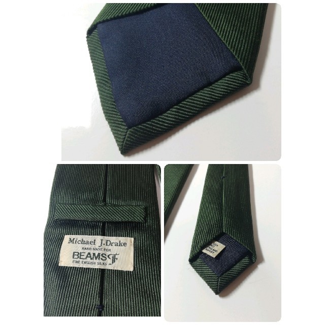 DRAKES - 【美品】ドレイクス ビームスF 別注 ネクタイ 深緑の通販 by