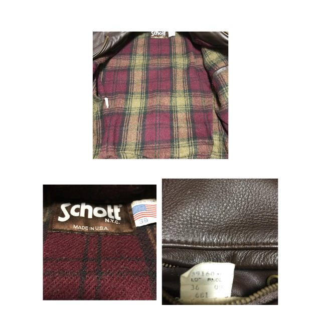 schott - Schott 681 シングルライダース ブラウンの通販 by