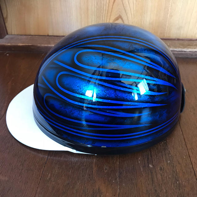 新品ラップ塗装 キャンディーブルーラメ ファイヤーパターン コルク半