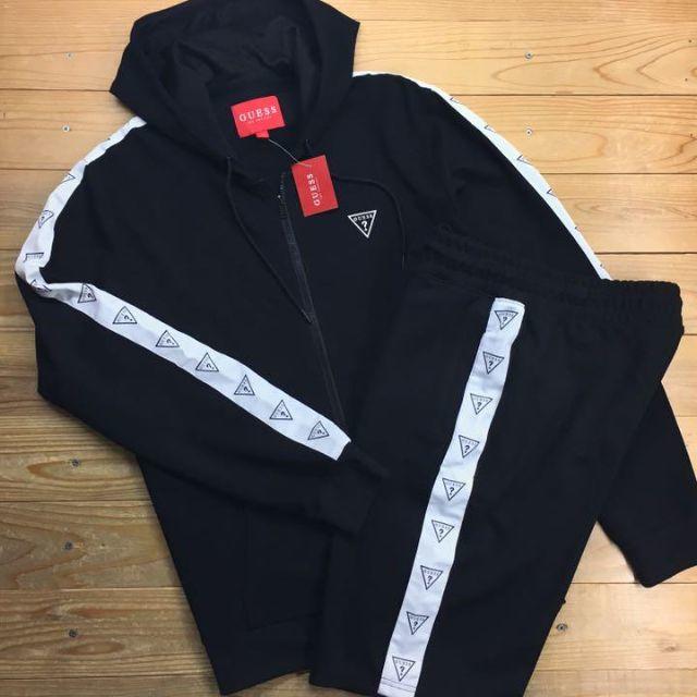 GUESS - 新品【メンズM】☆ゲス☆両サイドライン入り！セットアップ
