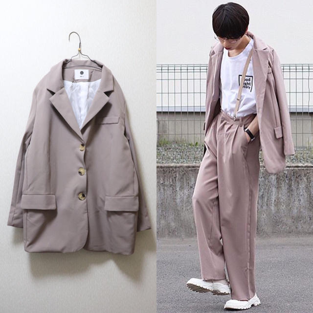 ピンクベージュ セットアップの通販 by むろん ｜ラクマ