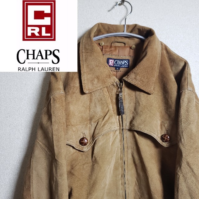 CHAPS - チャップス レザージャケットスエード キャメル シングル