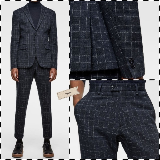 ZARA - ZARA MAN☆新品タグ付☆チェック柄☆セットアップ☆スーツ