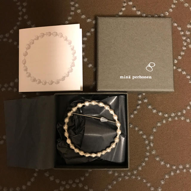 mina perhonen - 新品 ミナペルホネン タンバリン ブローチ シルバー