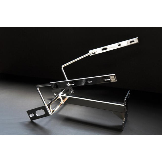 556】 ロケットカウル ステー 汎用 カフェスタイル クロームメッキの