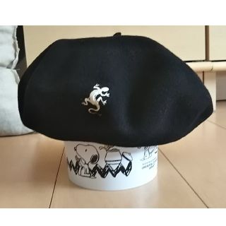 agnes b. - アニエスb☆ベレー帽◼️黒☆トカゲ刺繍◼️フランス製の