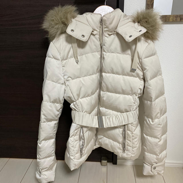 ZARA - ZARA フード付きダウンコート ホワイト Lの通販 by 1512 shop