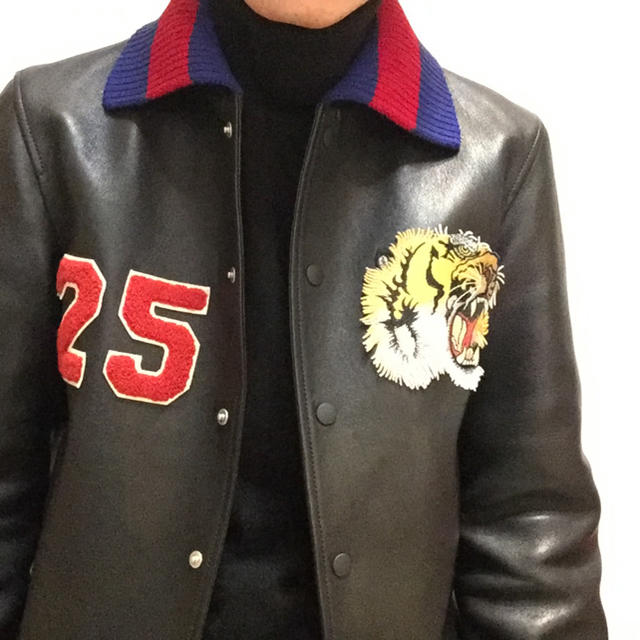 GUCCI - BTSテテ着用《希少》GUCCI 18aw タイガーレザージャケット 46