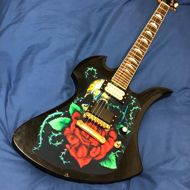 X-JAPAN HIDEモデル風 ギター用 薔薇髑髏柄 自作ステッカーの通販 by