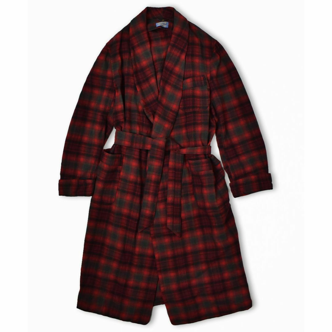 PENDLETON - 40-50's Vintage PENDLETON ショールカラー ガウン Lの
