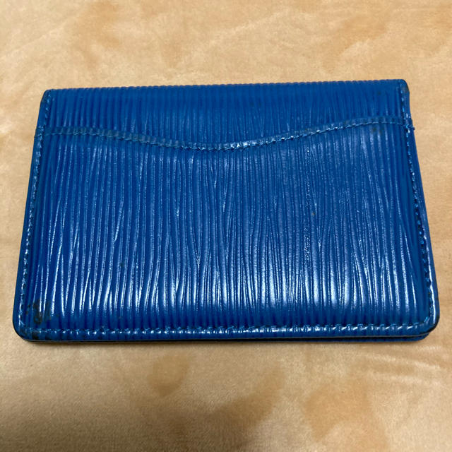 LOUIS VUITTON - ルイヴィトン エピ カードケース・名刺入れ 青 ユニ