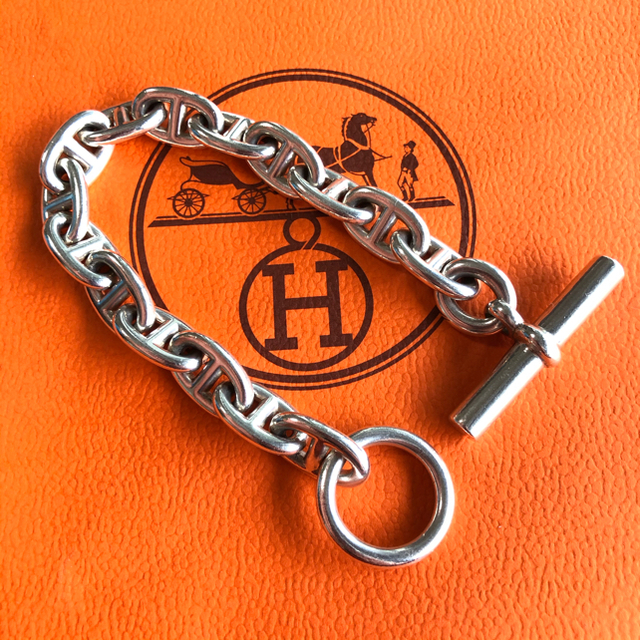 HERMES - 美品 HERMES エルメス シェーヌダンクル ブレスレット MM 15