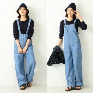 BEAMS BOY - BEAMS BOY / シャンブレー US ARMY オーバーオール