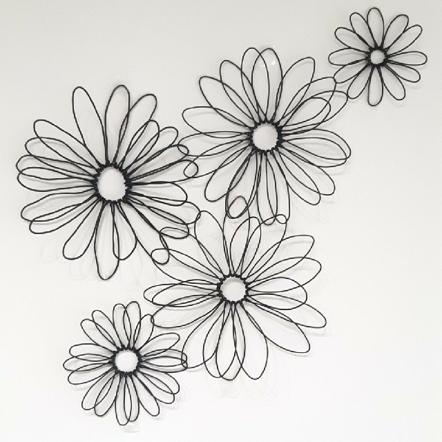 大20cm 1個】針金 ワイヤーアート ワイヤークラフト ウォールフラワー