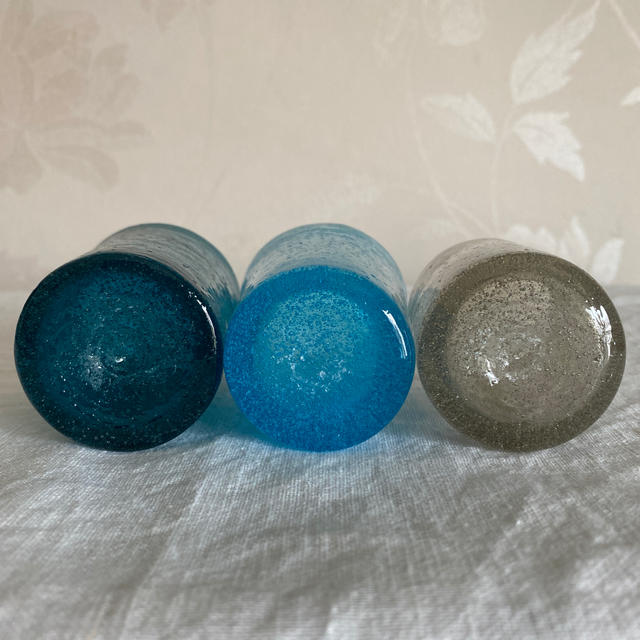 横山秀樹 気泡グラス(小) 3個セットの通販 by noji's shop｜ラクマ