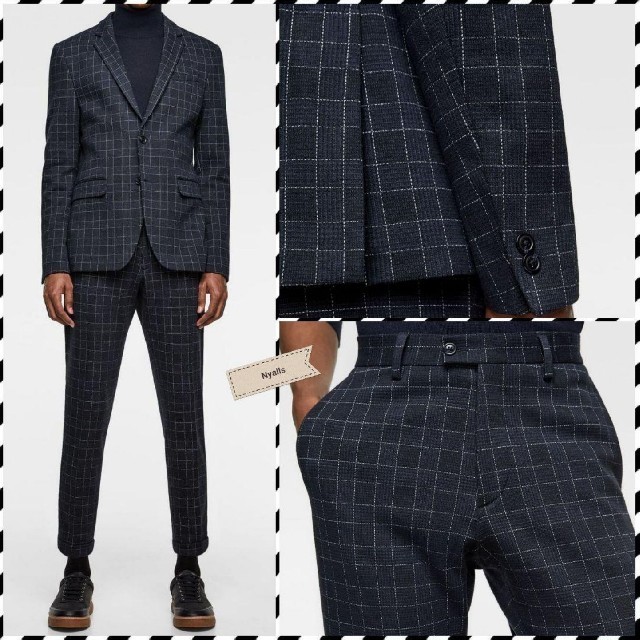 ZARA - ZARA MAN☆新品タグ付☆チェック柄☆セットアップ☆スーツ