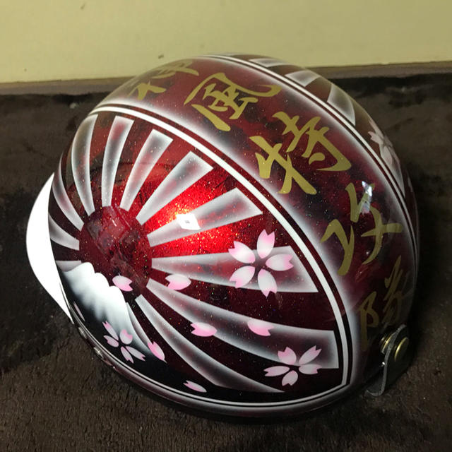 7色ラメ ラップ塗装 富士日章 コルク半 ヘルメットの通販 by paint｜ラクマ