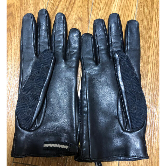 GUCCI - GUCCI レザー&モノグラム手袋の通販 by ぴーちゃん's shop