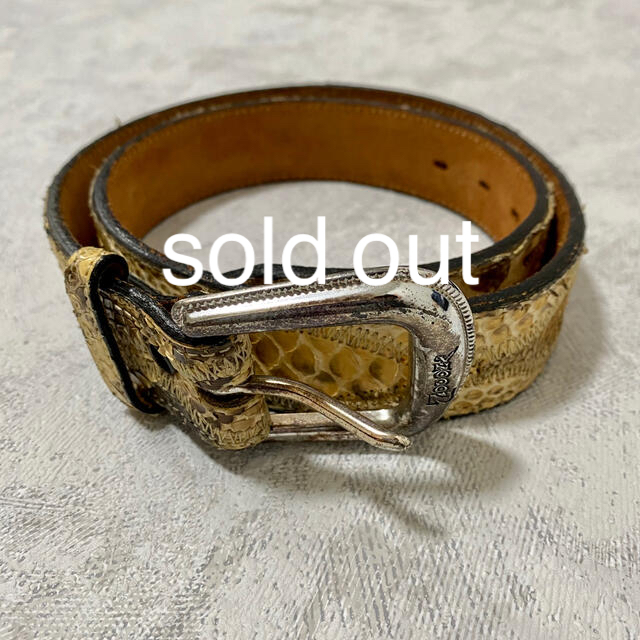 JOHN LAWRENCE SULLIVAN - パイソン柄 ベルト 蛇革 ヴィンテージ 90s