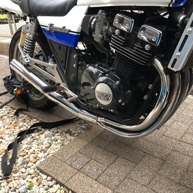 インパルス ショート管 手曲げ風 メッキマフラー GSX400 s gk79aの通販