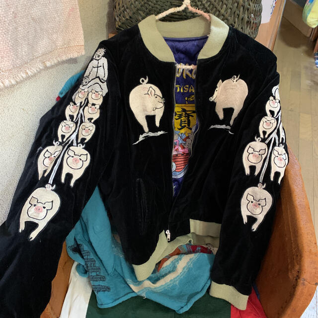 STUDIO D'ARTISAN - スタジオダルチザン 福豚リバーシブルスカジャン M