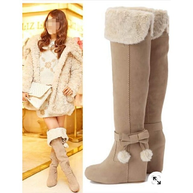 LIZ LISA - リズリサ 2wayファーポンポン付きロングブーツ新品の通販