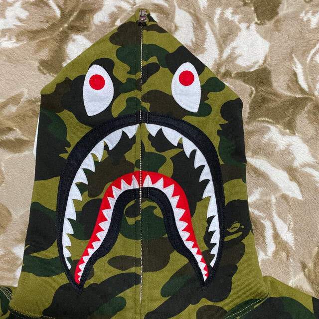 A BATHING APE - APE BAPE KAWS shark hoodie シャーク パーカー 迷彩