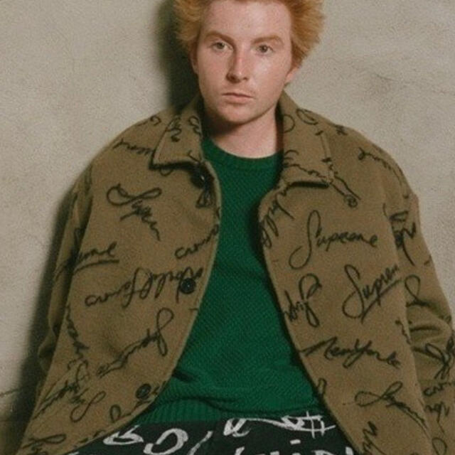 Supreme - supreme script logos wool over coat Lの通販 by 犬八郎's