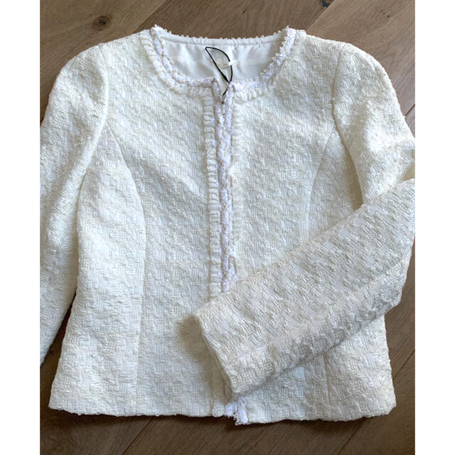 ANAYI - アナイ ノーカラー ツイード ジャケット 38の通販 by tommy's