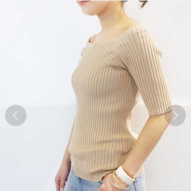 DEUXIEME CLASSE - ドゥーズィエムクラス オフショルダー リブニット