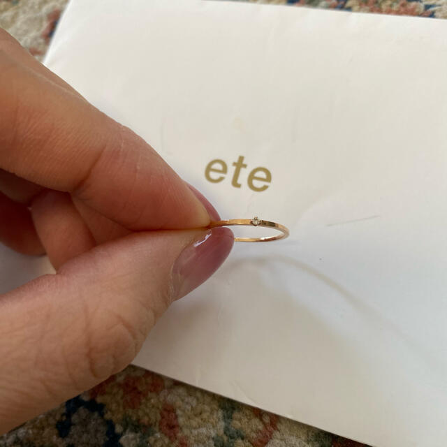 ete - Moe様専用 ete ピンキーリング ピンクゴールド 3号 購入証明書